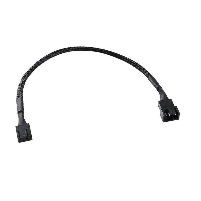 Easycargo 30cm Case Fan Extension Cable, PWM Fan Cable Extension, 3 pin 4 pin Case Fan Power Extension (1-Pack) - Image 1